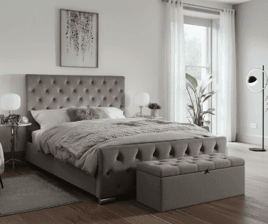 Florida Ottoman Bed Classic UK - Detail view of premium ottoman bed from Newcastle Beds UK